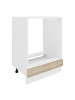 VCM  Ofenschrank Breite 60 cm Herdschrank Küche Esilo in Weiß / Sonoma-Eiche