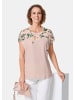 GOLDNER Schlupfbluse Luftige Chiffonbluse mit floralem Druck in hellmelba / geblümt