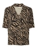 Fransa T-shirt FRFLORA Regular fit in Walnut w. Black AOP AO24