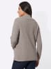 Sieh an! Strickjacke in taupe-ecru-meliert
