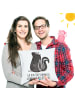 Mr. & Mrs. Panda Zierkissen Stinktier Sitzen mit Spruch in Weiß