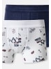 Schiesser Retro Short / Pant Kids Boys Feinripp Organic Cotton in Dunkelblau gemustert