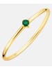 Diamant L'éternel Ring aus 375 Gelbgold mit Smaragd