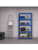 relaxdays Schwerlastregal in Blau - (B)90 x (H)180 x (T)45 cm