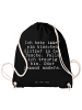 Mr. & Mrs. Panda Turnbeutel Ich habe immer ein... mit Spruch in Schwarz