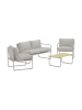 ebuy24 Sofaset Thassos (4-teilig) Grau 50 x 90 cm