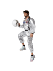 tectake Astronaut  Futuristischer Look: Silberner Overall für eine galaktische Optik.,
