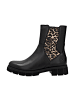 remonte Elastische Lederstiefeletten Schwarz