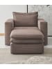 Furn.Design Loveseat Set braun Cord, Loungesessel inklusive Hocker