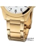 Regent Analog-Armbanduhr Regent Metallarmband gold groß (ca. 40mm)