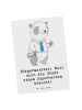 Mr. & Mrs. Panda Ansichtskarte Bürgermeister Superheld mit Spruch in Weiß