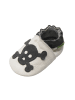 Sayoyo Weiße Babyschuhe aus Leder für Kleinkinder,  rutschfeste Sohlen -Totenkopfmuster
