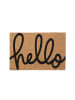 relaxdays Fußmatte "Hello" in Natur/ Schwarz - (B)60 x (T)40 cm