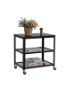 relaxdays Rollwagen in Schwarz - (B)60 x (H)61 x (T)40 cm