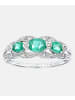 Diamant L'éternel Ring aus 375 Weißgold mit Diamant mit Smaragd