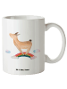Mr. & Mrs. Panda Riesenkaffeetasse Lama Regenbogen ohne Spruch in Weiß