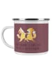 Mr. & Mrs. Panda Camping Emaille Tasse 35. Hochzeitstag Leinwand... in Kaffa Coffee