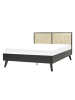 Beliani Doppelbett MONPAZIER in Schwarz/Braun - (W) 147 x (H) 99 x (L) 209 cm