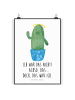 Mr. & Mrs. Panda Wandposter Kaktus Heilig mit Spruch in Weiß