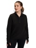 Ulla Popken Fleece-Shirt in schwarz