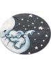 KADIMA DESIGN Kinderteppich Waschbar Elefant TASNA Strapazierfähig OEKO-TEX in Blau