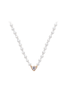 faina Women Necklace in Rose Gold White