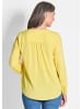 GOLDNER Kurzgröße:  Tunika Elegante Viskosebluse mit V-Ausschnitt in gelb