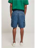 Urban Classics Cargo Shorts in mid indigo washed