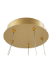 Mauro Ferretti Goldener LED-Kronleuchter aus Metall mit 3 Leuchten, ø 55 x 120 cm