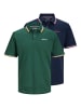 Jack & Jones 2er-Pack Poloshirt in Navy Blazer