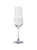 Mr. & Mrs. Panda Champagnerglas Pinguine Kuss mit Spruch in Transparent