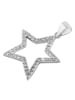 Adeliás Damen Anhänger Stern aus 925 Silber mit Zirkonia in silber