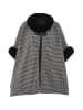 osha Damen Poncho in Schwarz Weiss