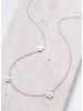 Hey Happiness Kette Blume Anhänger mit Zirkonia Edelstahl in Silber - (L) 41-46 cm