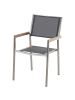 Beliani 9-tlg Gartentisch Set GROSSETO in Grau/Silber