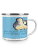 Mr. & Mrs. Panda Camping Emaille Tasse 12. Hochzeitstag Nickelho... in Sky Blue