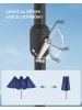 SONGMICS Sonnenschirm Sheld in Blau - (B)270 x (H)245 x (T)460 cm