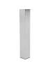 Beliani Gartentisch GROSSETO in Grau/Silber - (W) 90 x (H) 76 x (L) 180 cm
