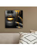 OnlyWow Leinwand Bilder Gesicht gold schwarz