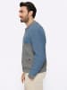 WITT WEIDEN Strickjacke in grau-mittelblau-meliert