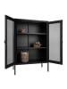 ebuy24 Vitrinenschrank Melbourne Schwarz 80 x 40 cm