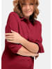 GOLDNER Basicbluse mit  Hemdkragen in dunkelrot