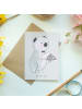 Mr. & Mrs. Panda Klappkarte Kellner Herz ohne Spruch in Grau Pastell