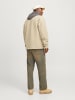 Jack & Jones Karierte Teddy Fleecejacke mit Knopfleiste Holzfällerhemd in Sand