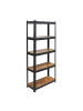 relaxdays Schwerlastregal in Schwarz/Braun - (B)90 x (H)180 x (T)40 cm
