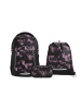 Coocazoo Schulrucksack-Set MATE "Pink Illusion" 3-tlg. in Schwarz/Pink