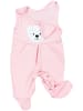 TupTam Baby Mädchen Strampler mit Fuß 3er Pack in rosa/weiß
