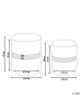 Beliani 2er-Set Pouf MEDFORD in Grau