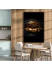 MuchoWow Leinwand Bilder Goldene Lippen