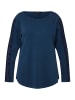 Ulla Popken Sweatshirt in mattes jeansblau